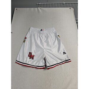 Vtg 80s Sports Belle  Nylon Shorts Athletic Basketball Gym White Red Mens L USA